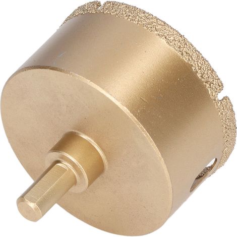 Trépan diamanté acier carbone pour carrelage porcelaine verre, ouvreur de trous 68mm, foret à queue triangulaire (1/5)