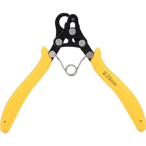 Ortviai Pince à Boucles Bijouterie 2,25 mm pour Fils 18-26 AWG en Acier à Haut Carbone, Poignée Jaune