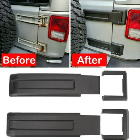 Satz mit 2 Heckklappenscharnierabdeckungen 55397092AC, passend für Jeep Wrangler JK 2007-2018. (1/5)