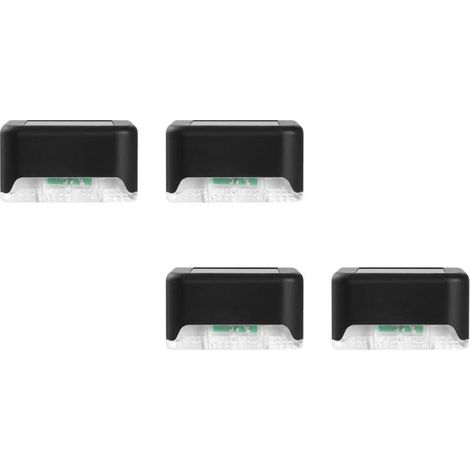 Lampe Solaire Pour Clôture - Étanche IP65 - 4 Pièces - LED Blanc Chaud - Autonome Jour/Nuit - Idéal Jardin Terrasse (1/5)