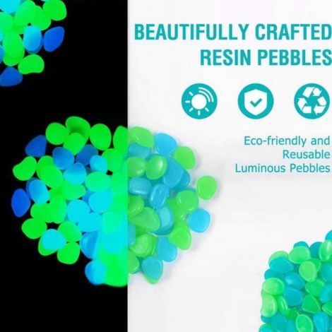 Cailloux Lumineux 300 pièces galets brillants roches décoratives brillantes pour aquarium et aquarium d\'arrière-cour (1/4)