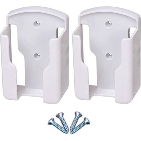 2 Pack Remote Control Holder, TV Remote Control Holder, Wall Mounted Remote Control Holder for Universal Air Conditioner Storage Box, Durable Material White, with Screws, Strong Double-Sided Paste (1/5)