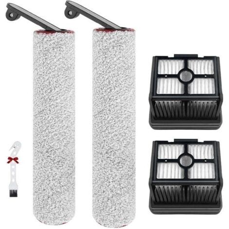 BARKBUSTERS Accessoires pour Dreame H12 Pro / H12 Dual / H13 Pro Pièces de Rechange pour aspirateur Eau et poussière, 2 Brosse rotative + 2 filtres Hepa + 1 Brosse (1/4)