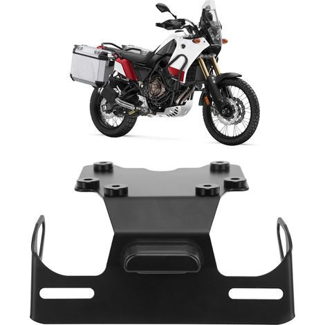 Support de plaque d'immatriculation arrière pour moto Tenere 700/Rally XTZ700 2019-2022, en alliage d'aluminium, fixation robuste et durable. (1/5)