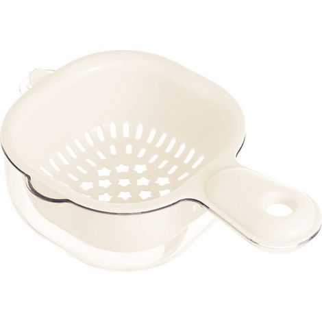 Colino per frutta - Colino per bacche - Scolapasta - Setaccio - Cestello scolapasta - Cesto per frutta - Bianco (1/5)