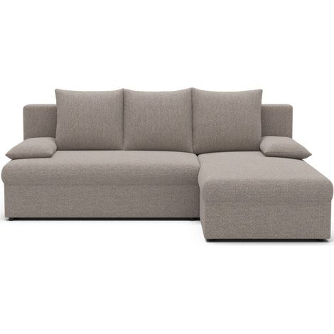 Sofá rinconero convertible Beige 3 plazas 206x90x146cm GINA (1/5)