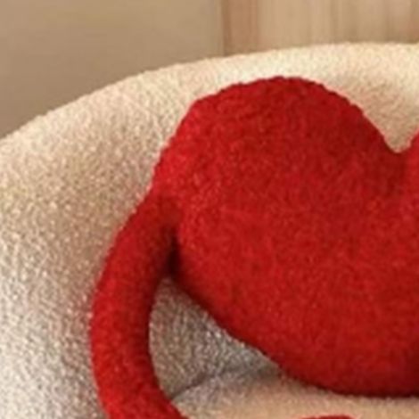 Herzförmiges Sofakissen, Valentinstagsgeschenk für die beste Freundin, Geschenk für ein Paar, Dekoration für Hochzeitspuppen, Rückenkissen, Plüschtier, beidseitig symmetrisch (1/5)