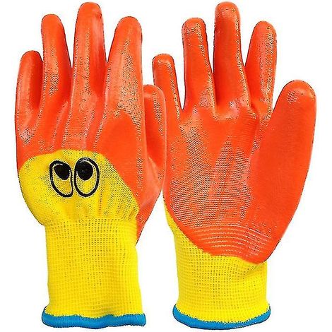 Lot de 2 gants de jardinage en fibre pour enfants de 5 à 7 ans (1/4)