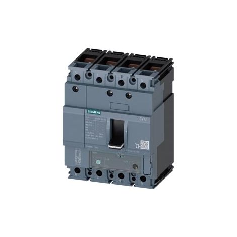 Interruttore Scatolato Bassa Tensione 3Va Iec Con Scatto Termico Magnetico 3Va11 Telaio Con capacità Di Rottura Media (Classe M) 100A 4 Poli