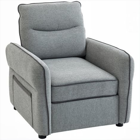 Canapé Fauteuil velours avec rangements latéraux toile (1/5)