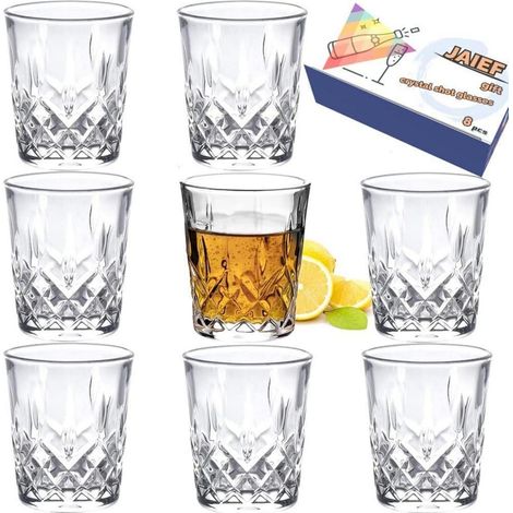 Schnapsgläser 5cl bleifreies Glas klares Schnapsglas schwerer Boden 8er Set (1/5)