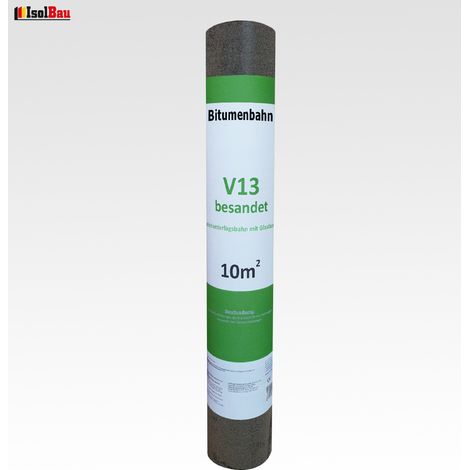 Dachpappe V 13 besandet mit Glasvlieseinlage 10 m² Dachbahn Glasvlies Bitumen (1/3)
