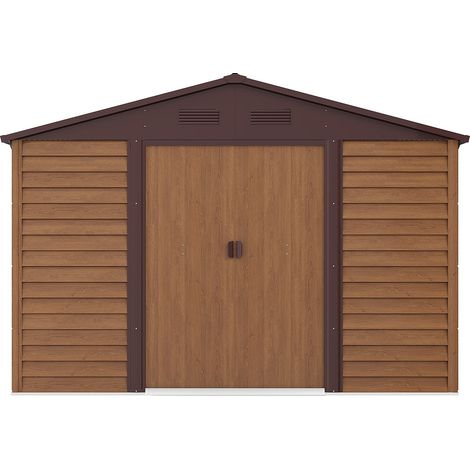 Abri de jardin métal en acier galvanisé effet bois - 11,75 m² - ARSEGO (1/3)