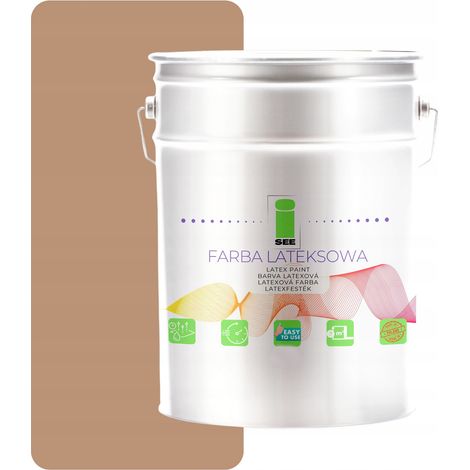 Vernice al lattice PER pareti marrone PER pareti interne cappuccino scuro 10L (1/5)