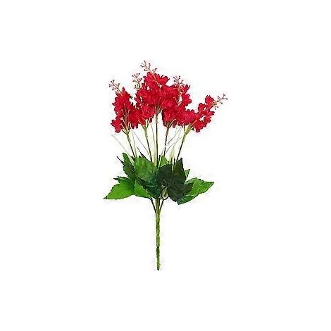 Bouquets de fleurs artificielles glycine et jacinthe en vrac pour vase, décoration intérieure et extérieure, jardin, hôtel, fête, mariage (rouge)
