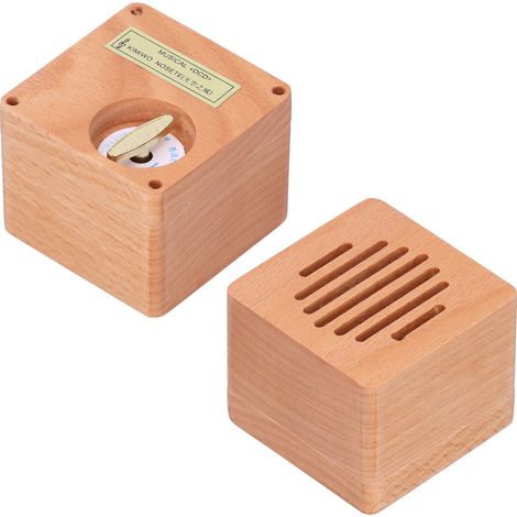 Boîte à musique rétro en bois - Cadeau romantique pour Noël, Anniversaire, Saint-Valentin - Idée cadeau petite amie, femme, amoureuse (1/5)