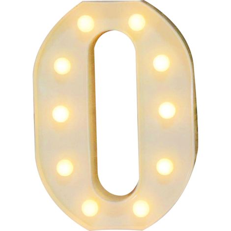 Lettere dell'alfabeto illuminate a LED, luce bianca calda, funzionano con 2 batterie AA, impermeabili IP54.