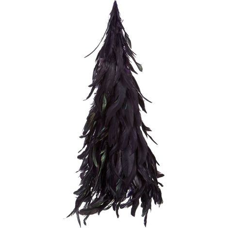 Premier Housewares Dark Purple Small Feather Tree Aesthetic Room Decor Faux Feather Tree Home Decor Decoration For Your Hallway Living Room Office Aesthetic Room Decorations 16 x 63 x 16 (1/2)
