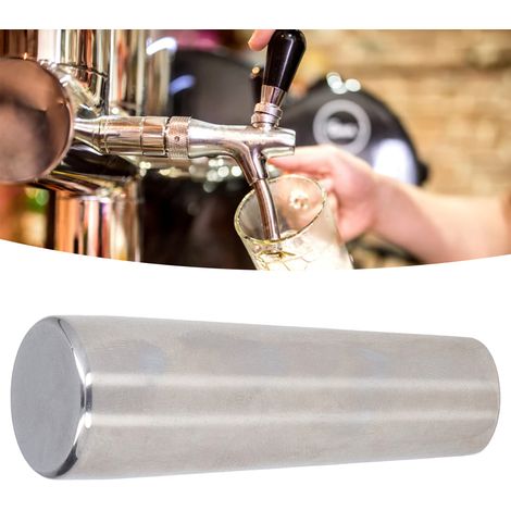 Poignée de robinet de bière en acier inoxydable poli miroir, résistante à la rouille, 6,6 cm (2,6 po), diamètre 9,5 mm (3/8 po). (1/5)