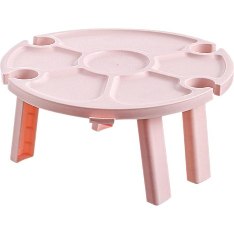 Table Pliante Exterieur Table à Vin Pratique et Compacte Portable et Légère en Plastique pour Jardin ou Fête pour Pique niques (1/4)