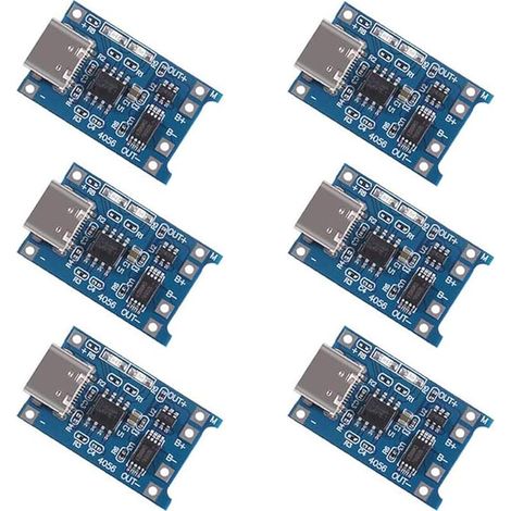 6 pièces Type-C USB-C 5V 1A 18650 Chargeur de Batterie au Lithium Carte de Charge avec Double Fonction de Protection (1/5)