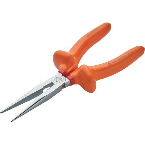 Pince téléphone à longs becs demi ronds droits isolée 1000V premium IEC 60900 en Crv - OE 0526 - CLAS Equipements