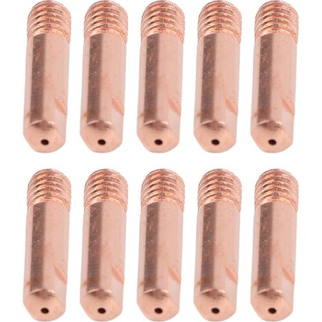 10Pcs 1x25mm 15AK MIG Torche de Contact, Buse de Contact Conseils Titulaire Soudure Torche Accessoires Consommables. (1/5)
