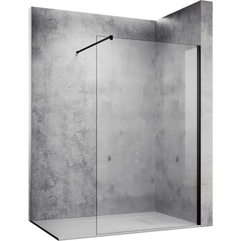 SONNI 10mm Walk In Dusche Duschwand NANO Klares Sicherheitsglas 140x200cm mit 120cm Stabilisierungsstange (1/5)
