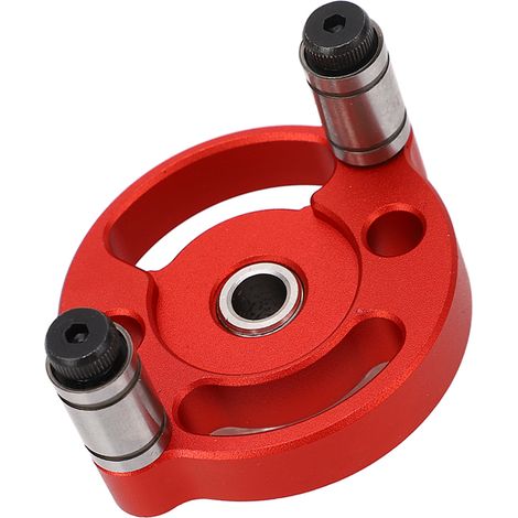 Perceuse à bois auto-centrante avec gabarit de perçage, kit de localisation mono-trou, panneau en bois massif, rouge, avec tutoriel vidéo inclus. (1/5)