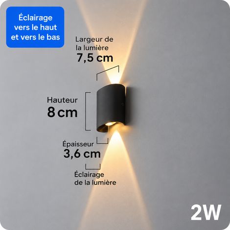 Applique murale LED sans fil rechargeable magnétique double tête, éclairage RGB multicolore tactile, 8,5 × 4,5 × 22 cm, 230 g – Livraison gratuite
