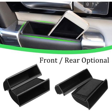 1 pair of black ABS rear door armrest storage boxes, door handle organizers, and door side storage boxes suitable for use with (1/4)