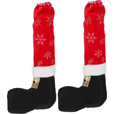 Lot de 2 protège-pieds de meubles de Noël avec Père Noël (1/5)