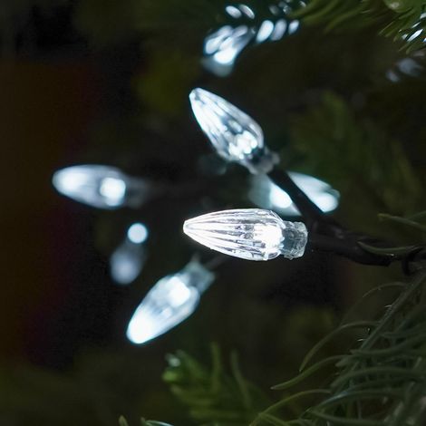 23.9m Indoor & Outdoor Traditional Diamond Christmas Tree Fairy Lights White (1/2)