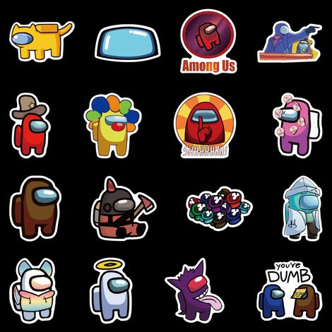 100 autocollants de jeu mignons pour skateboard, réfrigérateur, guitare, ordinateur portable, moto, voyage, bagages, autocollants de dessin animé (1/5)