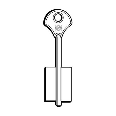 CHIAVE DOPPIA MAPPA ESETY 5EY5 SILCA - OTTONE NICHELATO- 5 pezzi