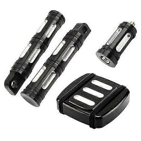 Motorrad-Bremspedalauflagen, Fußrasten, Schalthebelauflagen für Harley Sportster 883, Dyna, Softail, Breakout, Custom Street, XG750 – Schwarzes Set (1/5)