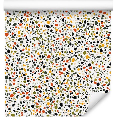 Terrazzo-Tapete Hellgrau, Beige und Creme 50x1000 cm (1/5)