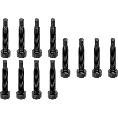 12 Gitarrenhals-Befestigungsschrauben, Zubehör für Humbucker-Tonabnehmer, Bassteile, schwarze Hardware (1/5)