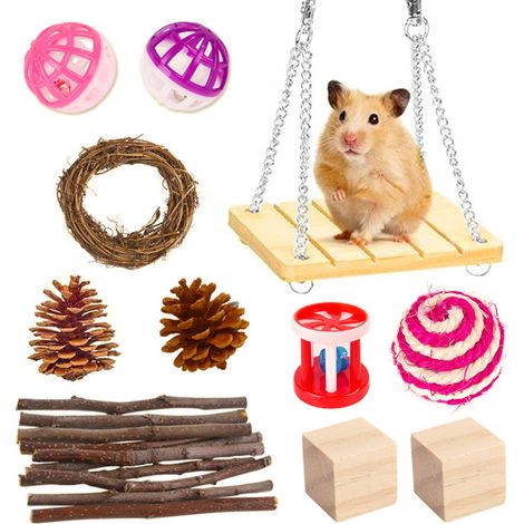Ensemble de 11 jouets pour hamster - B92105 - comme illustré (1/5)