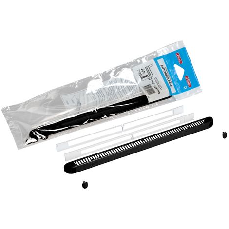 Anjos Ventilation – Kit entrée d'air autoréglable 30m³ – Débit réglable 30/22/15 m³/h – Déflecteur résistant U.V. – 4 vis et caches vis – 807NOIR