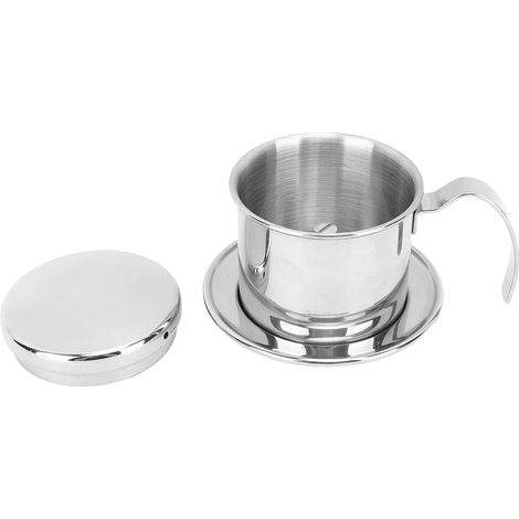 Filtre à café vietnamien Acier inoxydable 304 Filtre manuel portable 100ml pour expresso robuste et facile à nettoyer