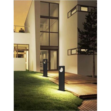 Lampione Da Terra Giardino Lampada Led Luce Calda 12 W Lampioncino Nero Moderno (1/3)