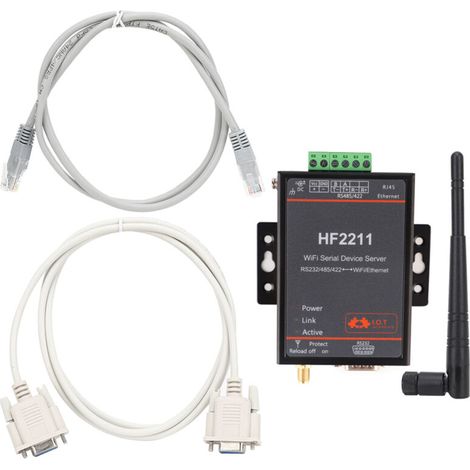 HF2211 Serial Server RS232/485/422 to WIFI Ethernet DTU Network Communication 5-36VDC (1/5)