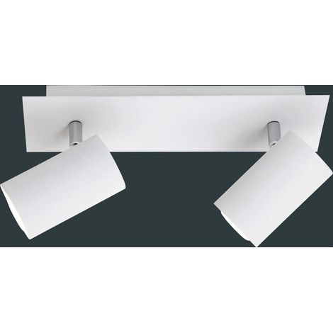 Faretti Soffitto Barra 2 Spot 3W GU10 Cilindro Bianco Marley GD Trio