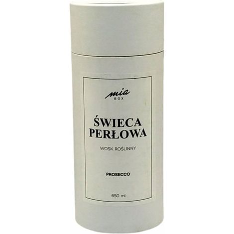 Vela perlada de 650 ml, cera vegetal, blanca, Prosecco
