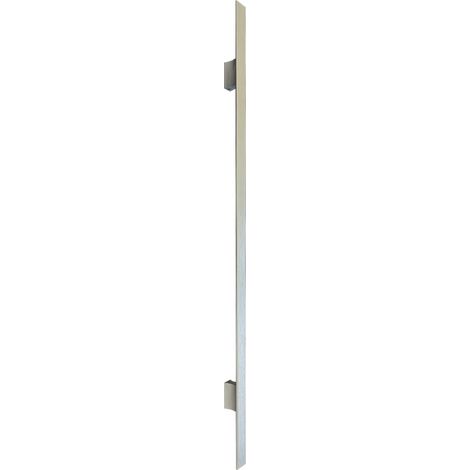 Maniglione per Porta Blindata da 120cm Cromato Satinato Piatto Verticale da Esterno (1/4)