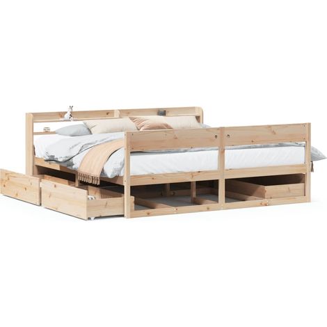 Maison Exclusive - Estructura de cama sin colchón madera maciza d