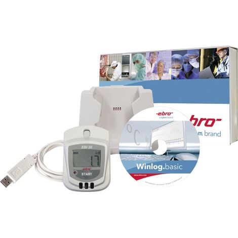 ebro 1601-0048-Z EBI 20-TH1-Set Enregistreur de données multifonction Valeur de mesure humidité de l'air, température -30 à +70 °C 0 à 100 % HR Q79518