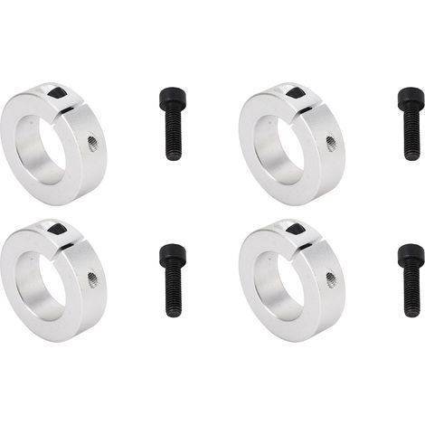Bague de fixation arbre fendu 4 pièces, alésage 25mm, collier de serrage en alliage d'aluminium, kit de colliers à vis pour axe 1 pouce (1/5)