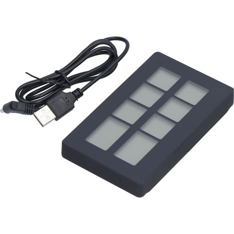 Digitaler Küchentimer, schwarzer magnetischer Countdown-Timer mit großer LED für den Haushalt (1/5)